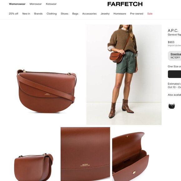 A.P.C. Geneve flap shoulder bag (Retails $900 Brand New) - Picture 4 of 4